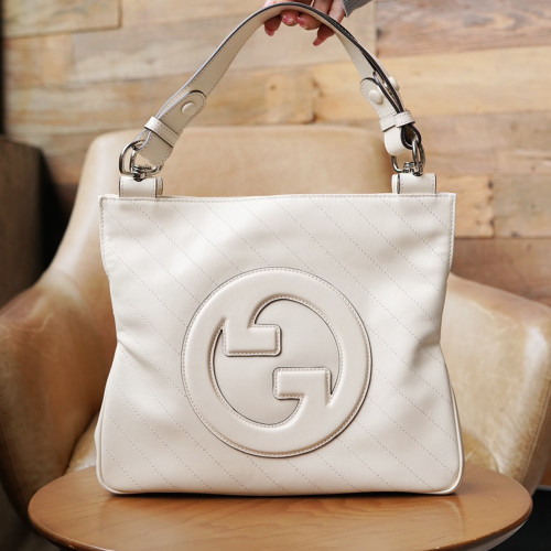 GC 구찌 751518 블론디 스몰 토트백 White