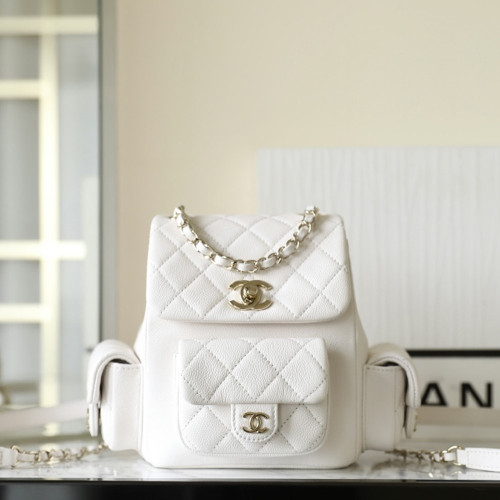 샤넬 AS4399 스몰 백팩 White