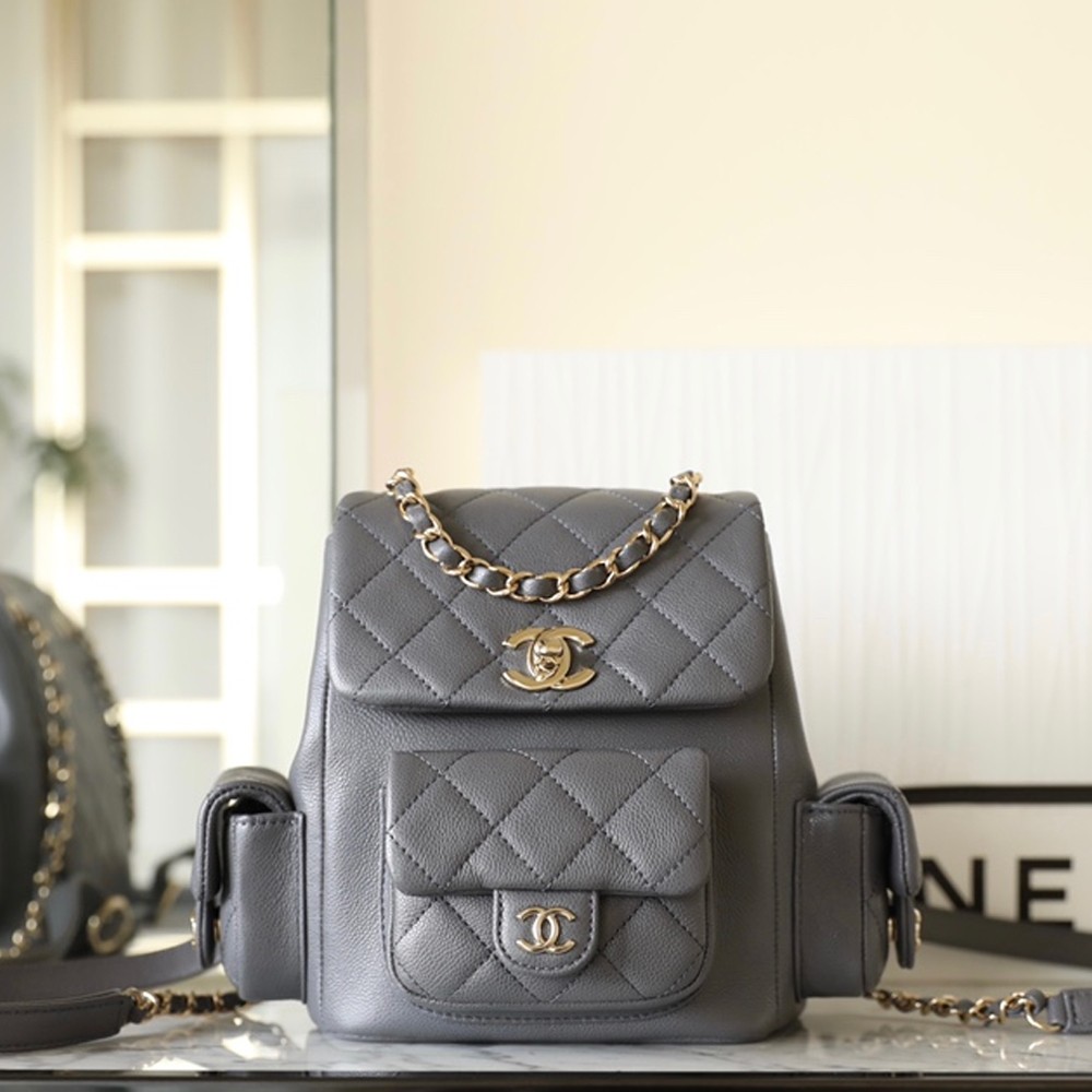 샤넬 AS4399 스몰 백팩 Grey