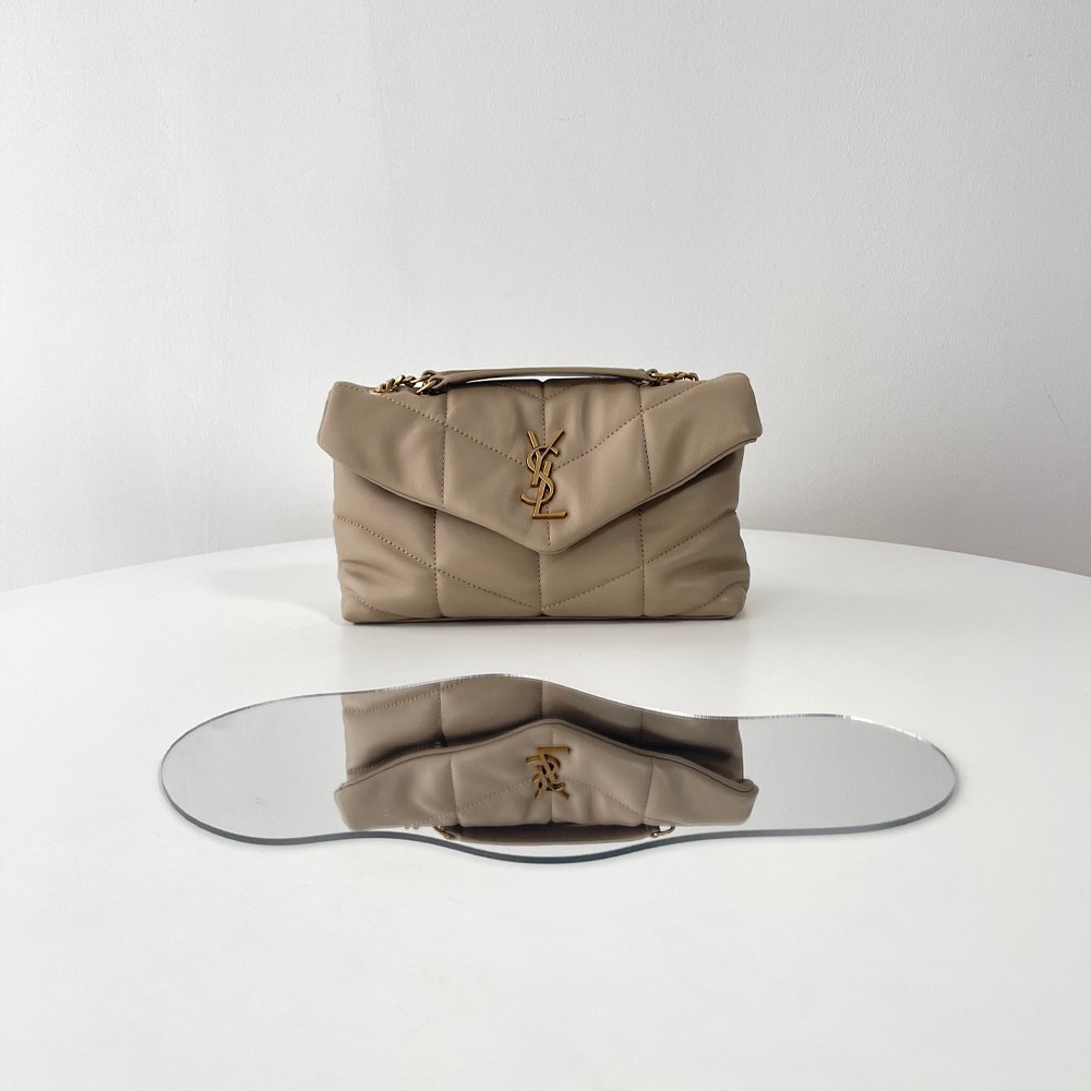 SL 입생로랑 759337 PUFFER 토이 Dark Beige
