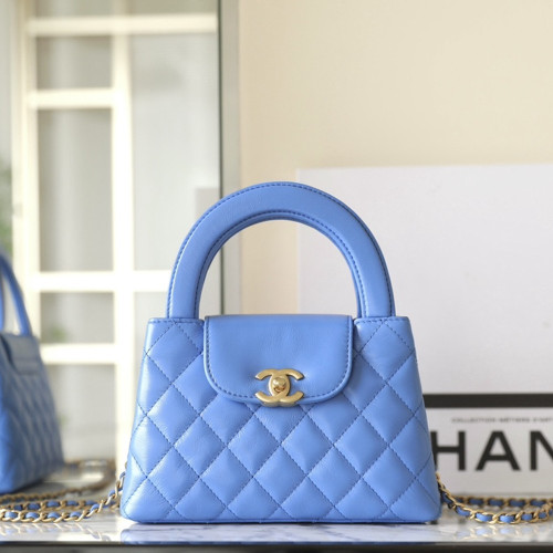 샤넬 AS4416 MINI SHOPPING BAG 미니 쇼핑백 Ocean Blue