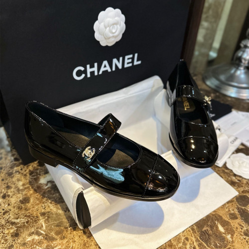 샤넬 G45280 Mary Janes 메리제인 슈즈 Black (PD)