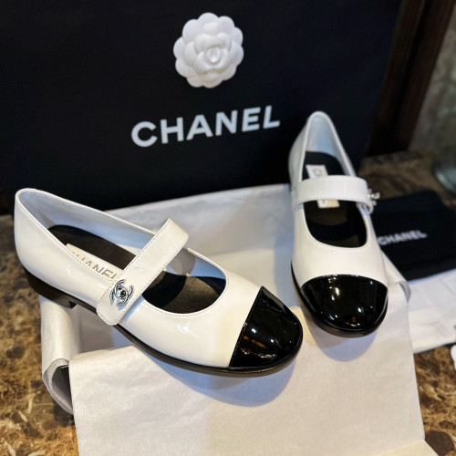 샤넬 G45280 Mary Janes 메리제인 슈즈 White (PD)