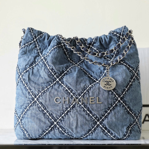 샤넬 AS3260 CHANEL 22 스몰 핸드백 Denim
