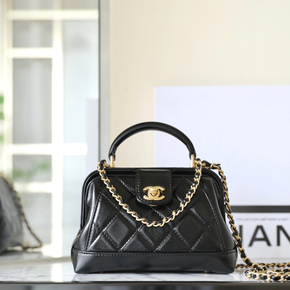 샤넬 AS4958  MINI BAG WITH TOP HANDLE 미니 탑핸들백 닥터백 Black