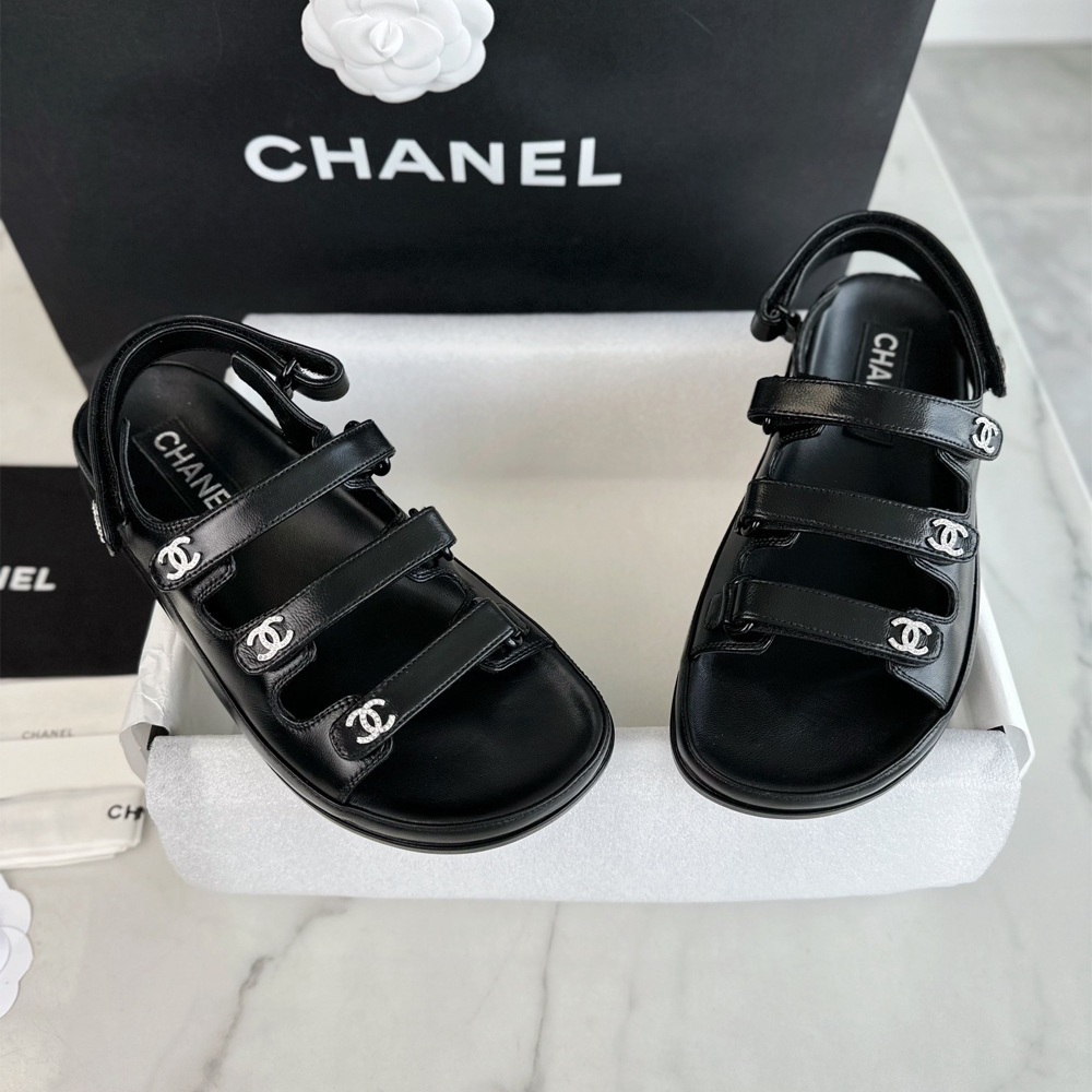 샤넬 G45628 Sandals 트리플 벨크로 샌들