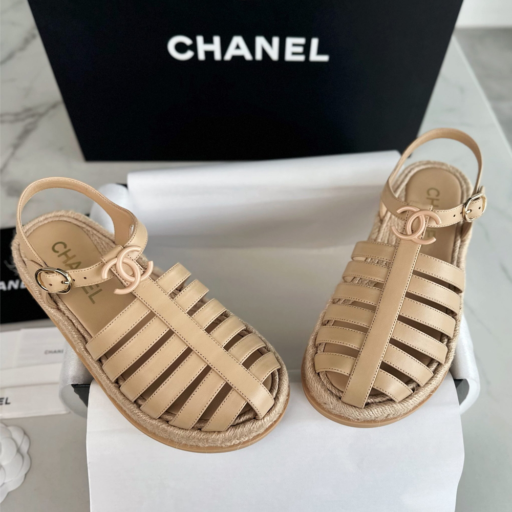 샤넬 G45425 에스파듀 샌들 Beige