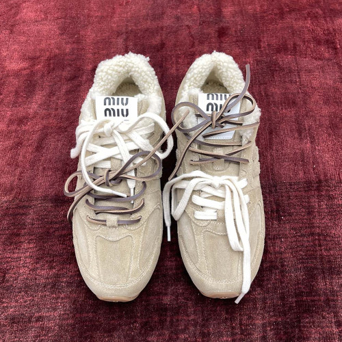 NB X MIUMIU 뉴발란스 X 미우미우 530 SL 블리치드 가죽 스니커즈 여성용 에쿠르 (WZ)