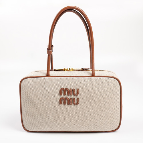 MIUMIU 미우미우 5BB163 캔버스 탑 핸들 백