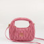 MIUMIU 미우미우 5BC125 완더 마테라쎄 나파 가죽 호보백 스몰 핑크