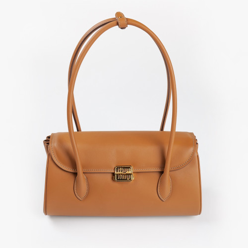 MIUMIU 미우미우 5BD265 가죽 숄더백 코냑