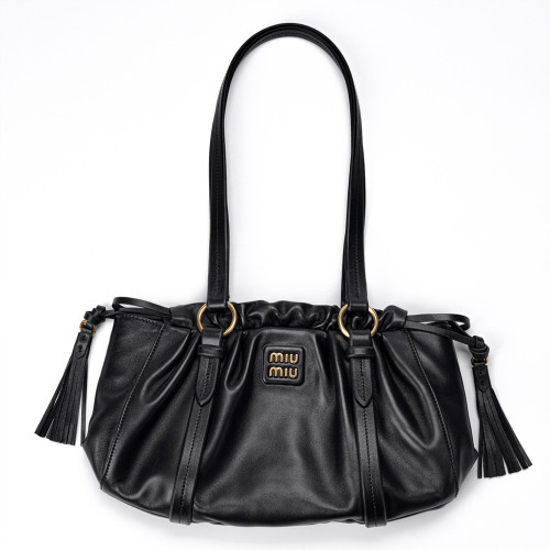MIUMIU 미우미우 5BG306 쥬아 나파 가죽 백 블랙