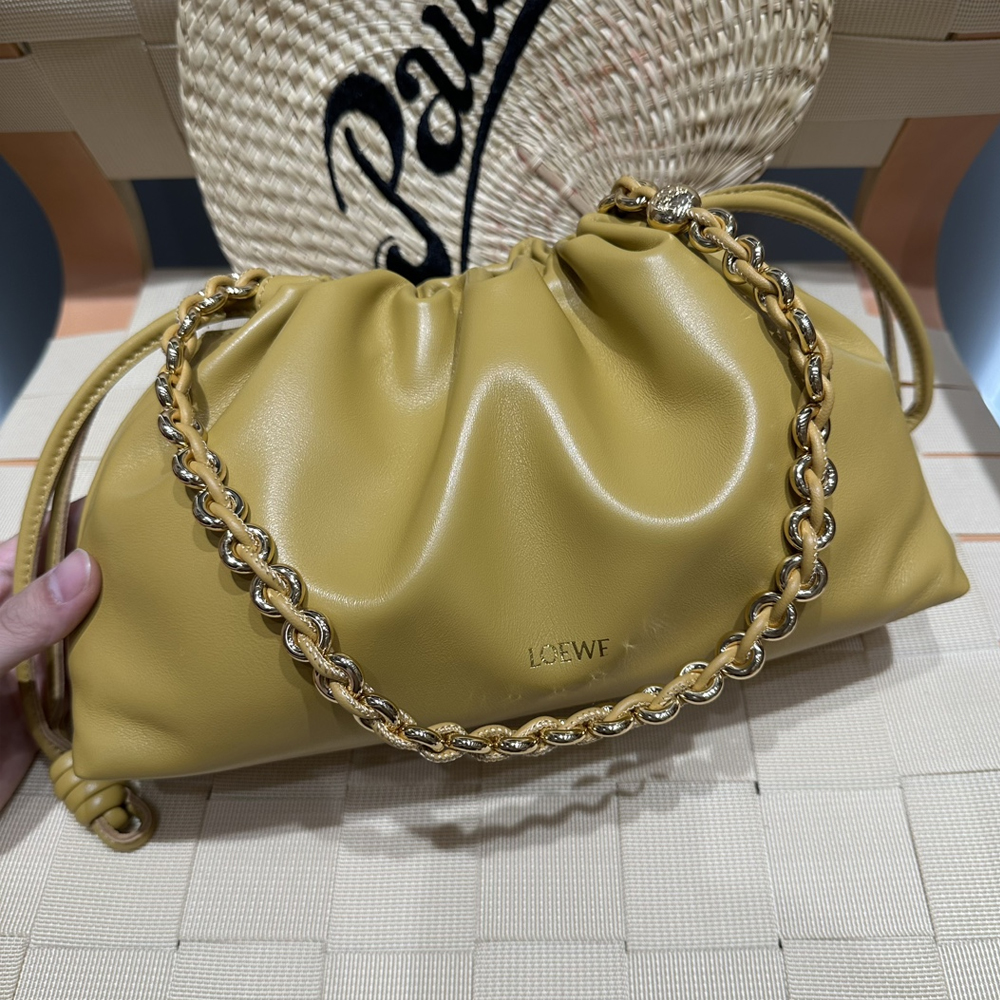 LOW 로에베 A411FCRX02 플라멩코 펄스 Flamenco purse 미듐 사하라