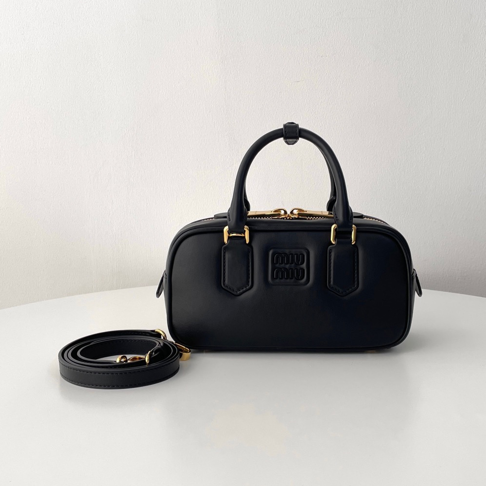 MIUMIU 미우미우 5BB142 아르카디 가죽 백 블랙