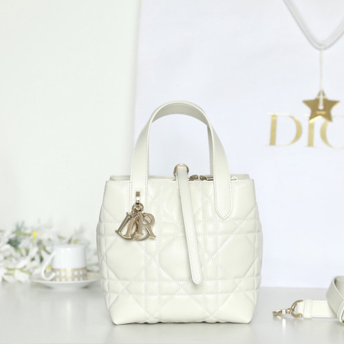 CD 디올 M2835 Dior Toujours 뚜주흐 스몰 버티컬 토트백 White