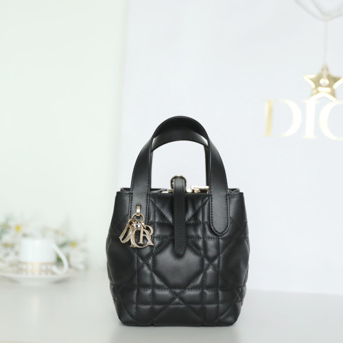 CD 디올 S6100 Dior Toujours 뚜주흐 버티컬 나노 토트백 Black